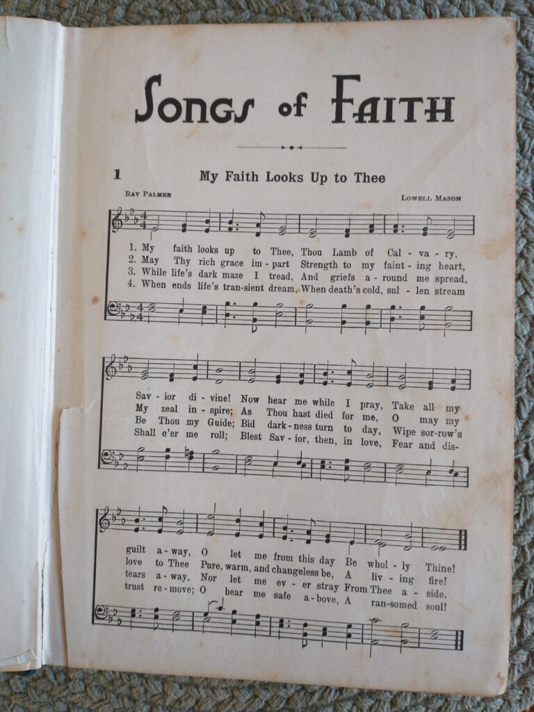 Songs of Faith Hymnal - First Page