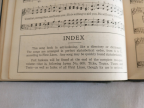 Great Songs of the Church Number Two Index by Alphabet